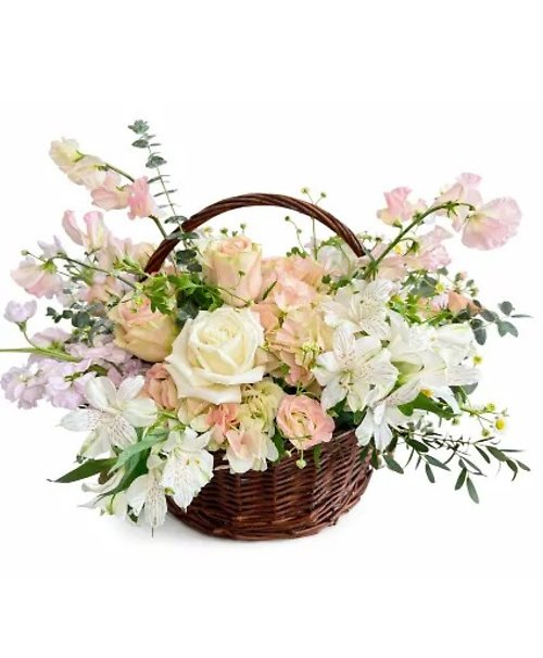 Pastel Petals Basket