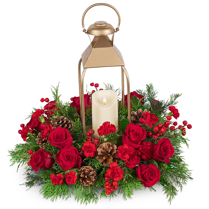 Gilded Evergreen Lantern