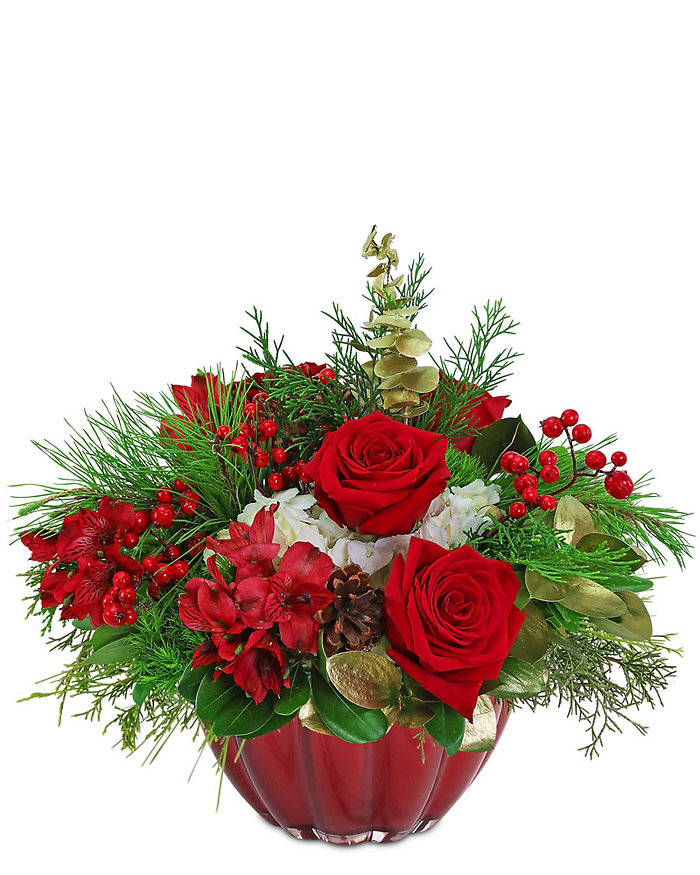 Vibrant Red Holiday Centerpiece